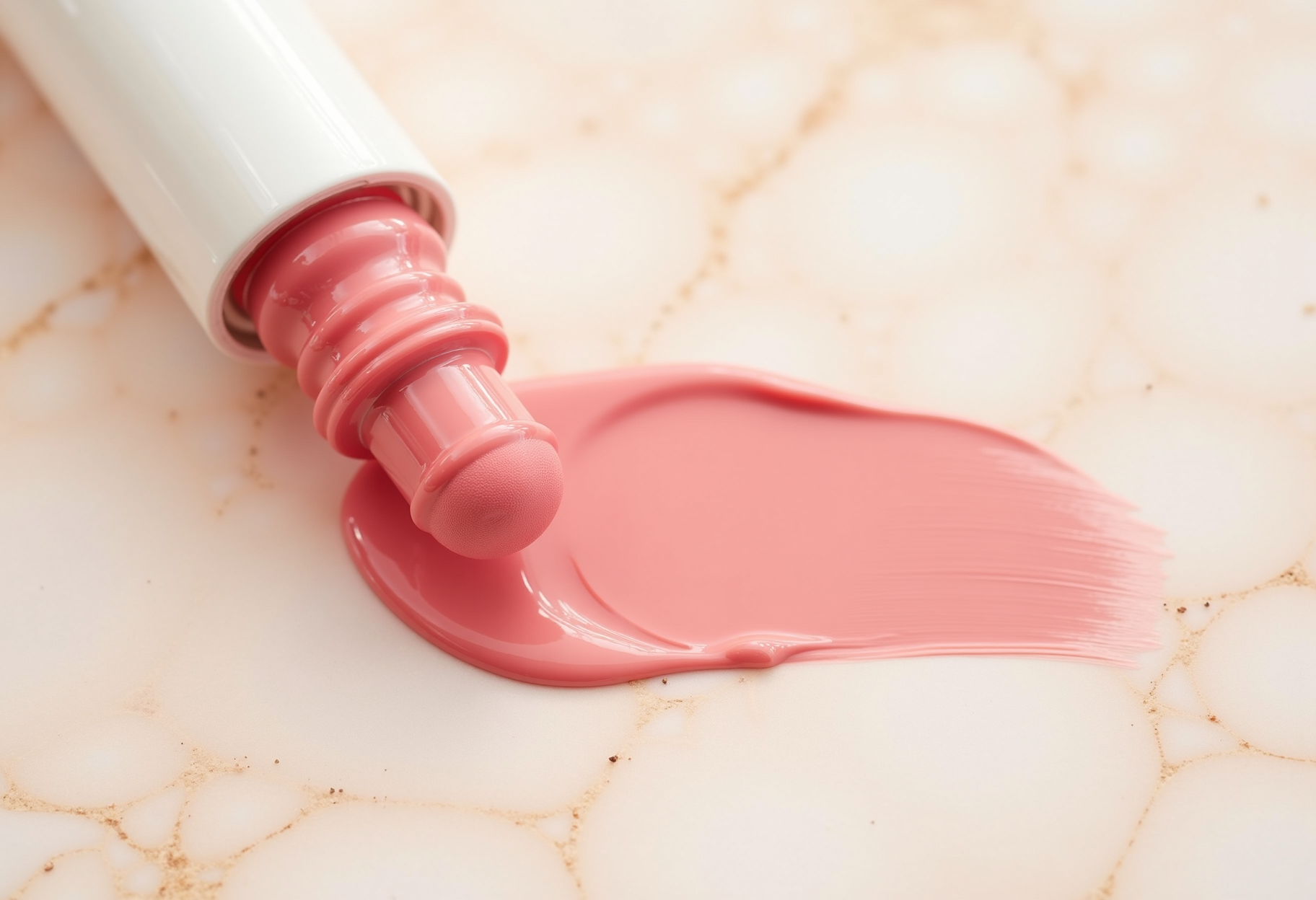 Lip oil, swatched