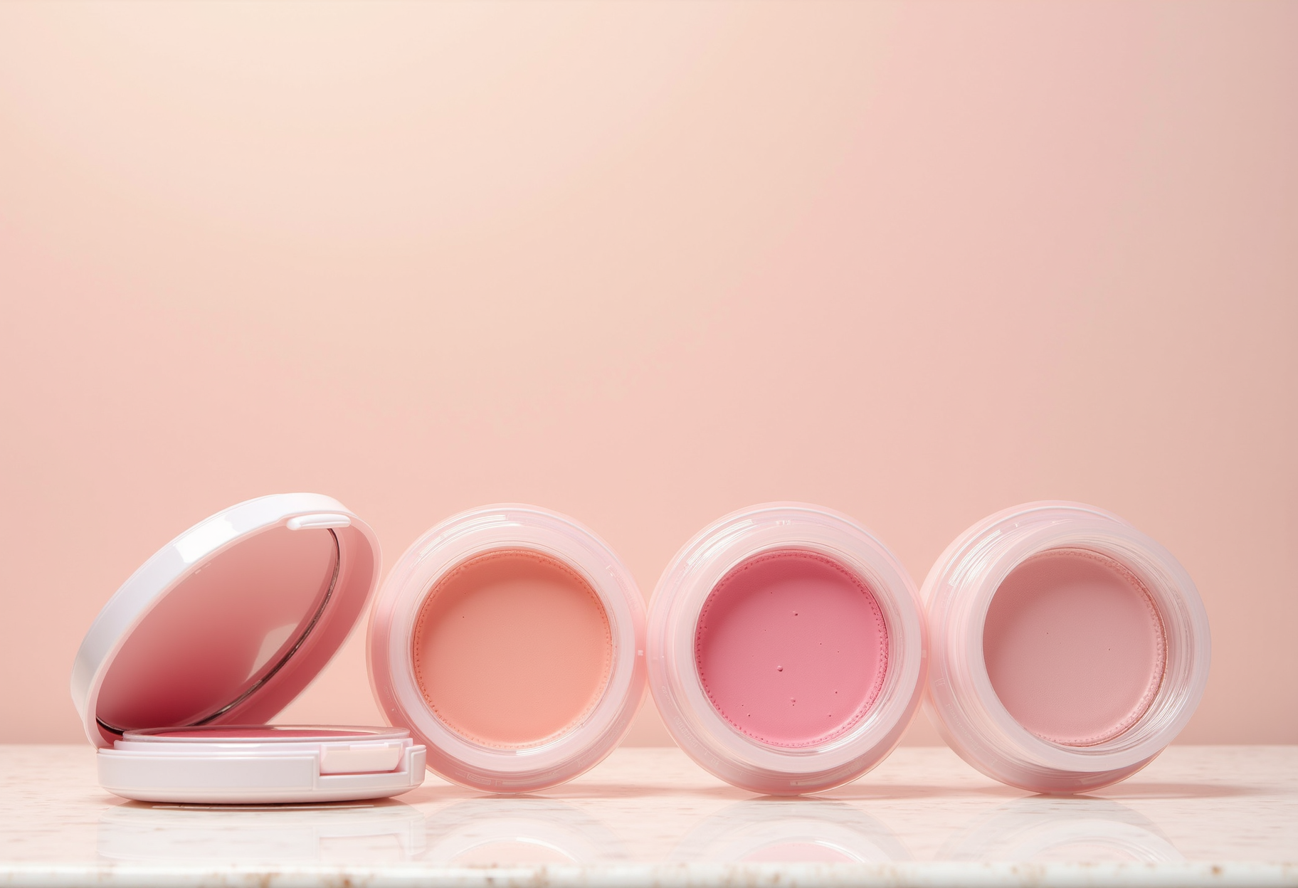 Cream blush swatches